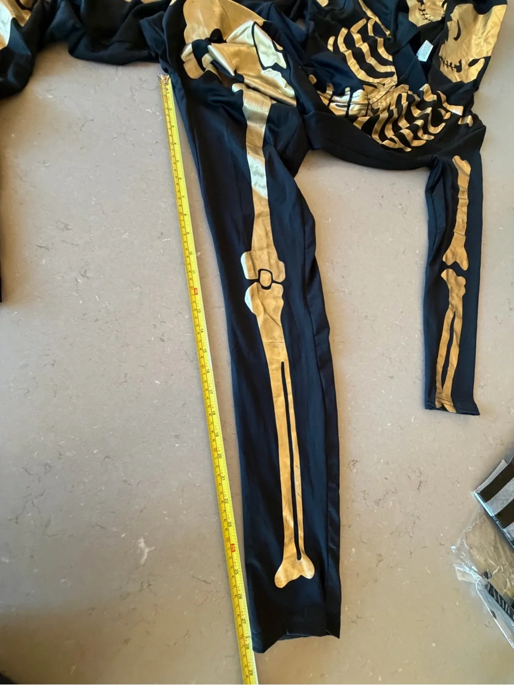 Gold Metallic Skeleton Halloween Costume 24 Carat Bones - Womens Small 2-4